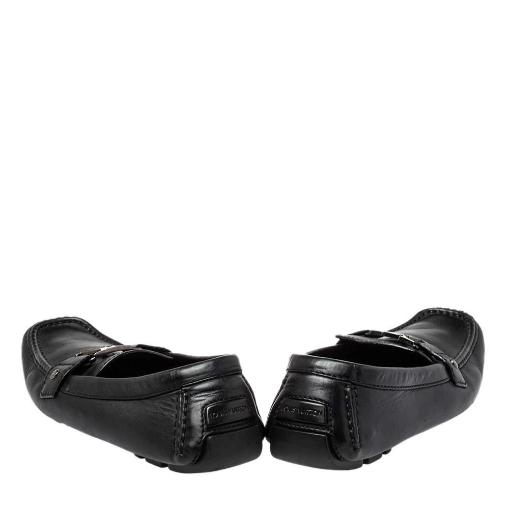 Louis Vuitton Louis Vuitton Black Leather Monte Carlo Slip on Loafer Size 44 5