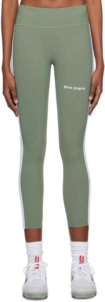 Palm Angels Green Training Track Leggings 1