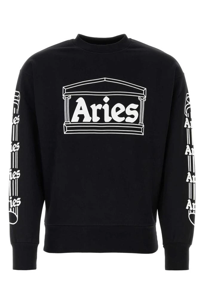 Aries Black Cotton Sweatshirt 1