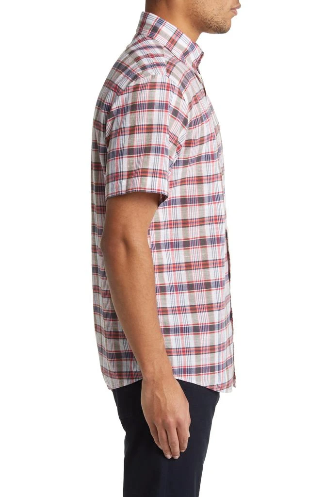 Brooks Brothers Madras Short Sleeve Plaid Button-Down Shirt 4