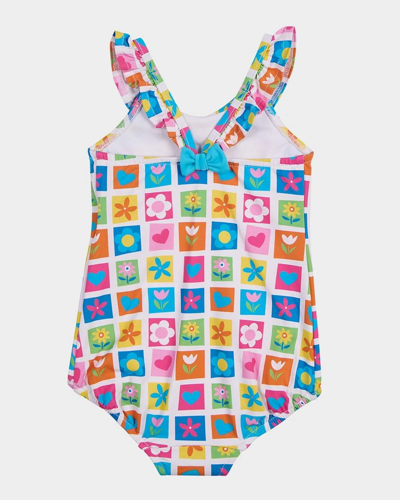 Florence Eiseman Girl's Patchwork Floral-Print One-Piece Swimsuit, Size 2-6 2