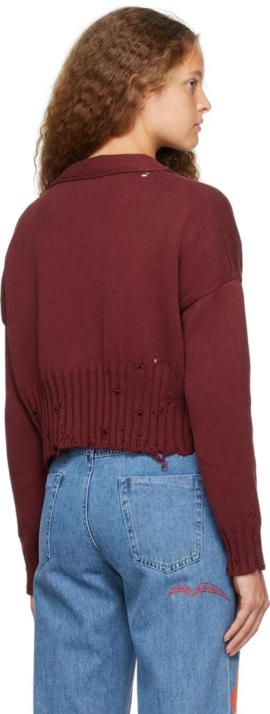 Marni Burgundy Cropped Cardigan 3