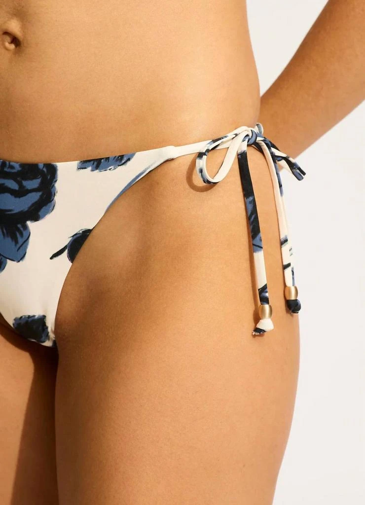 Seafolly Rococo Tie Side Rio Bikini Bottom In Black 2