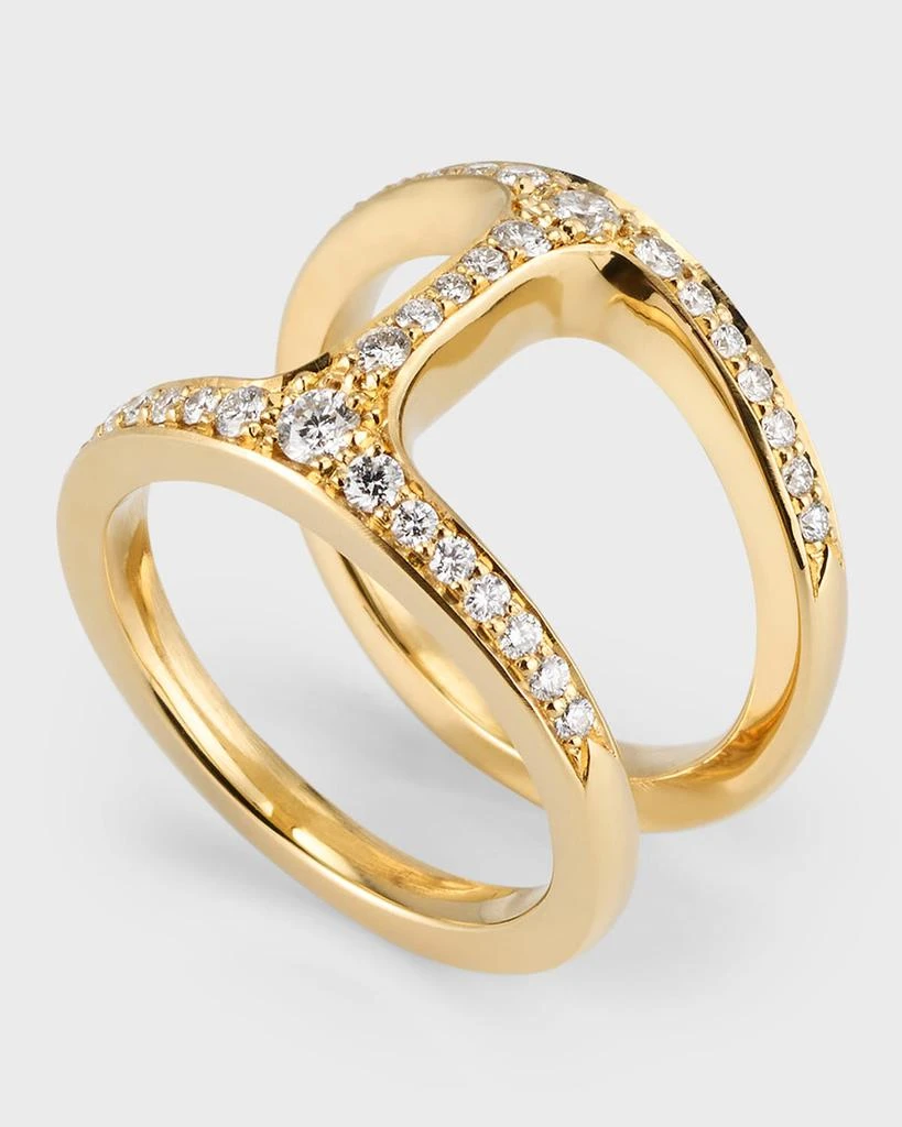 Hoorsenbuhs 18K Yellow Gold Dame Phan Diamond Ring, Size 7 4
