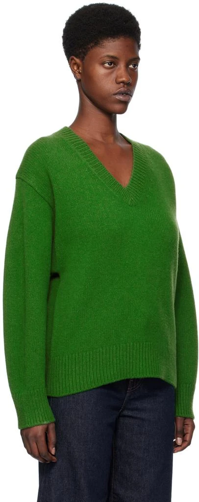 Totême Green V-Neck Sweater 2