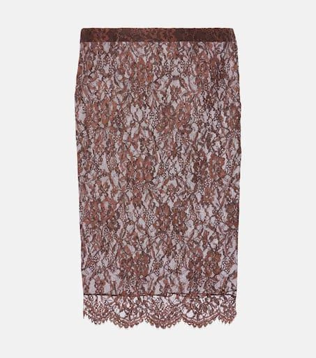 Yves Saint Laurent Floral lace pencil skirt 1