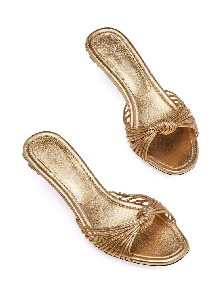 Kate Spade Tiki Metallic Leather Sandals 4