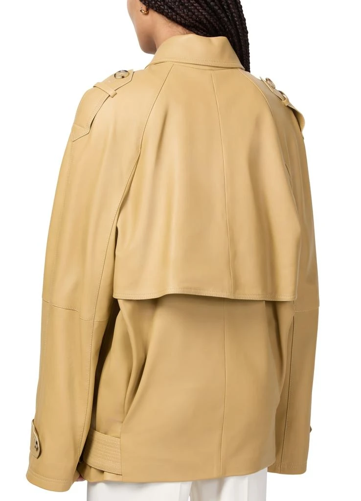 Totême Short leather trench 5