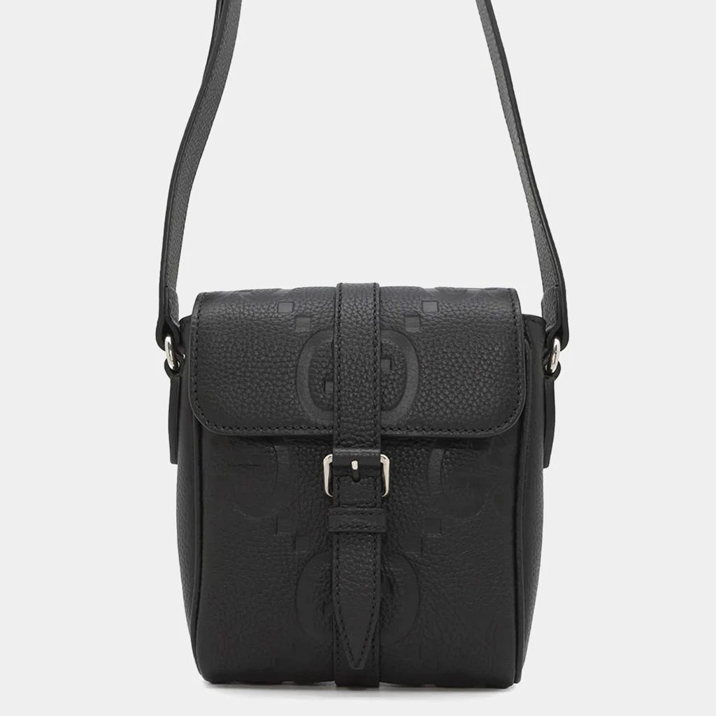 Gucci Gucci Jumbo Gg Messenger Bag Black Leather Size Small 1