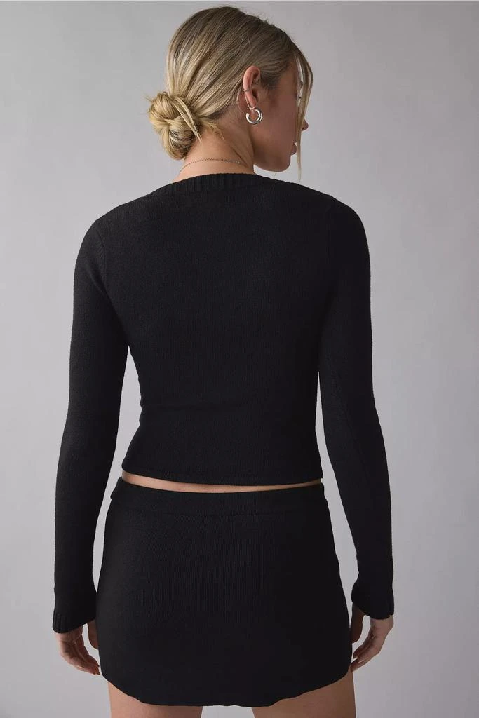 Frankies Bikinis Frankies Bikinis Kit Cloud Knit V-Neck Cropped Sweater 3