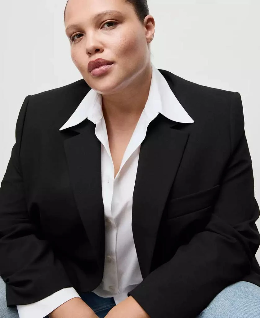 Mango Women
s Lapel Pockets Straight Suit Jacket 5