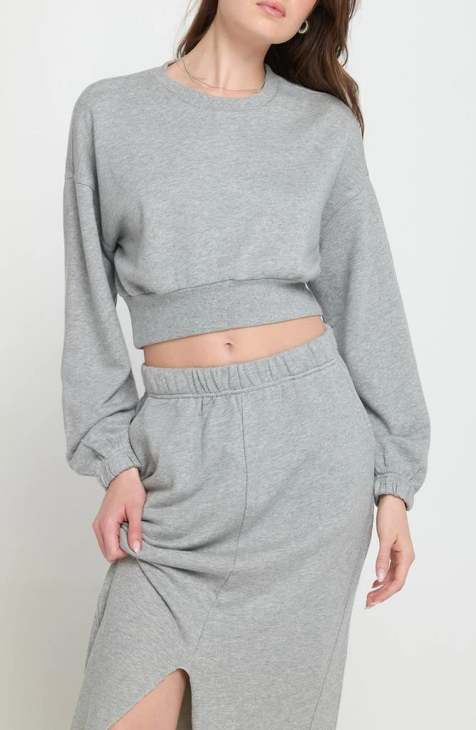 Spiritual Gangster Crop Cotton Crewneck Sweatshirt 1