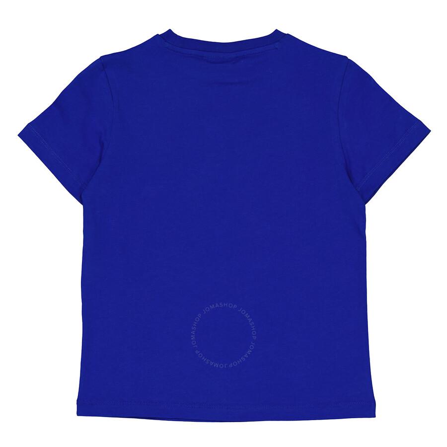 Save The Duck Kids Cyber Blue Smiley Logo Print T-Shirt