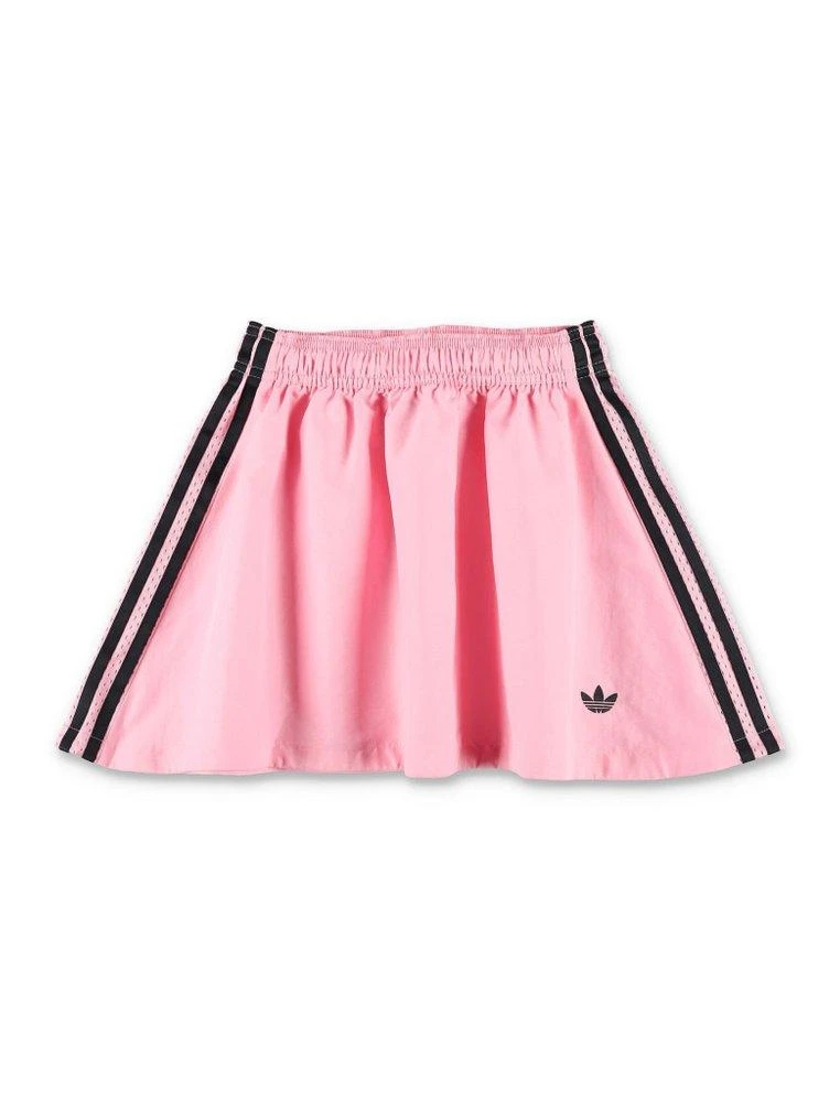 Adidas Adidas Kids Logo Embroidered Striped Mini Skirt