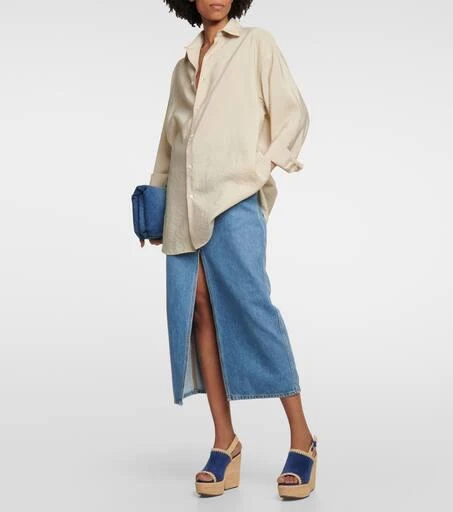 Clergerie Damya suede wedge sandals 2