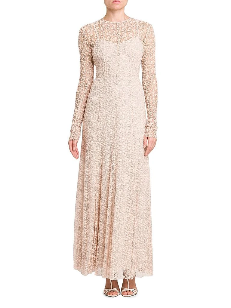PHILOSOPHY di LORENZO SERAFINI Flocked Lace Long-Sleeve Dress 3