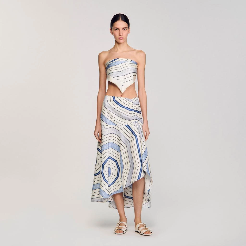 Sandro Spiral-motif maxi skirt 1