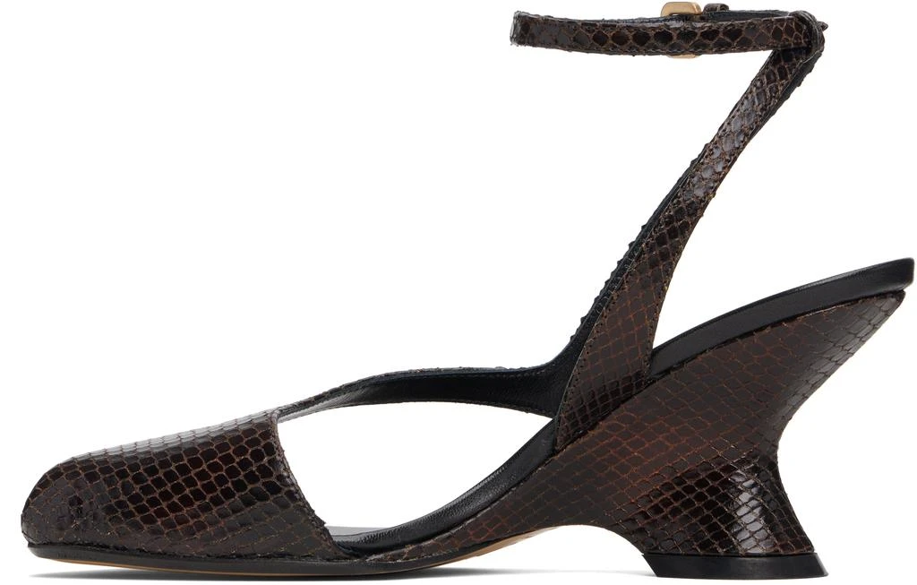 Dries Van Noten Brown Cutout Heeled Sandals 3