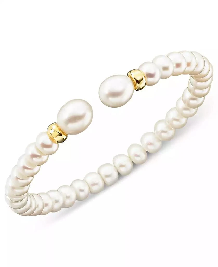 Macy's Cultured Freshwater Pearl (7mm) Rondelle Bracelet in 14k Gold 1
