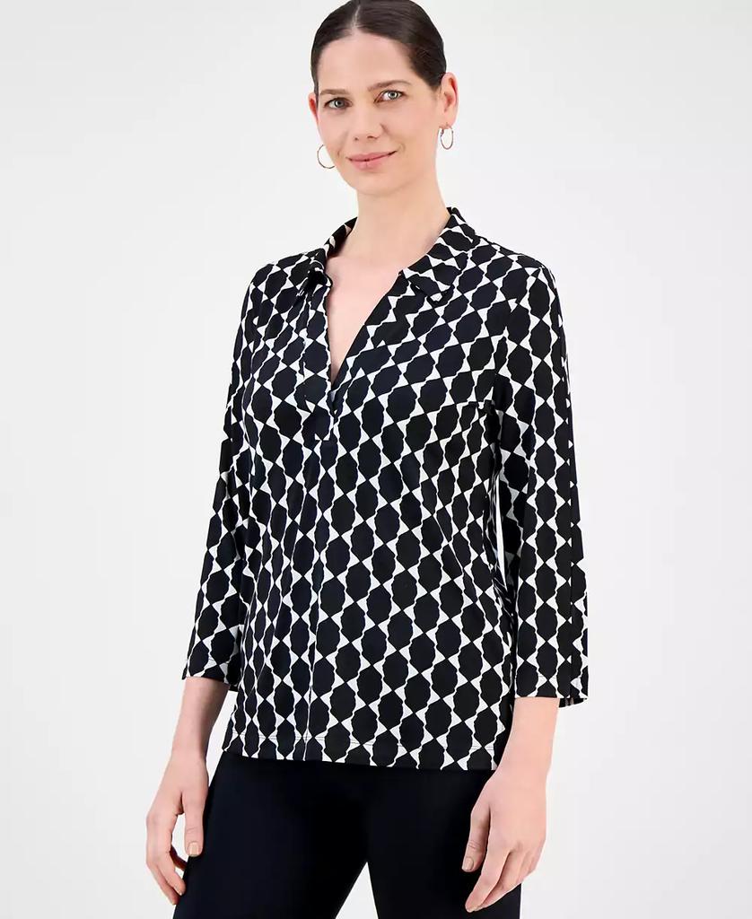 売れ筋商品|||ジェイエムコレクション カットソー トップス レディース Women's Cotton Gauze Floral-Appliqu Top, Exclusively at Macy's Stonewall JM Collection Women's Cotton Gauze Floral-Appliqué Top