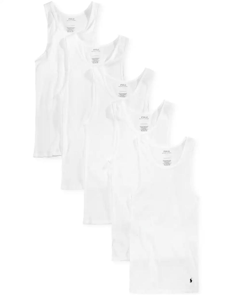 Ralph Lauren Men's 5-Pack Cotton Undershirt Tank Tops