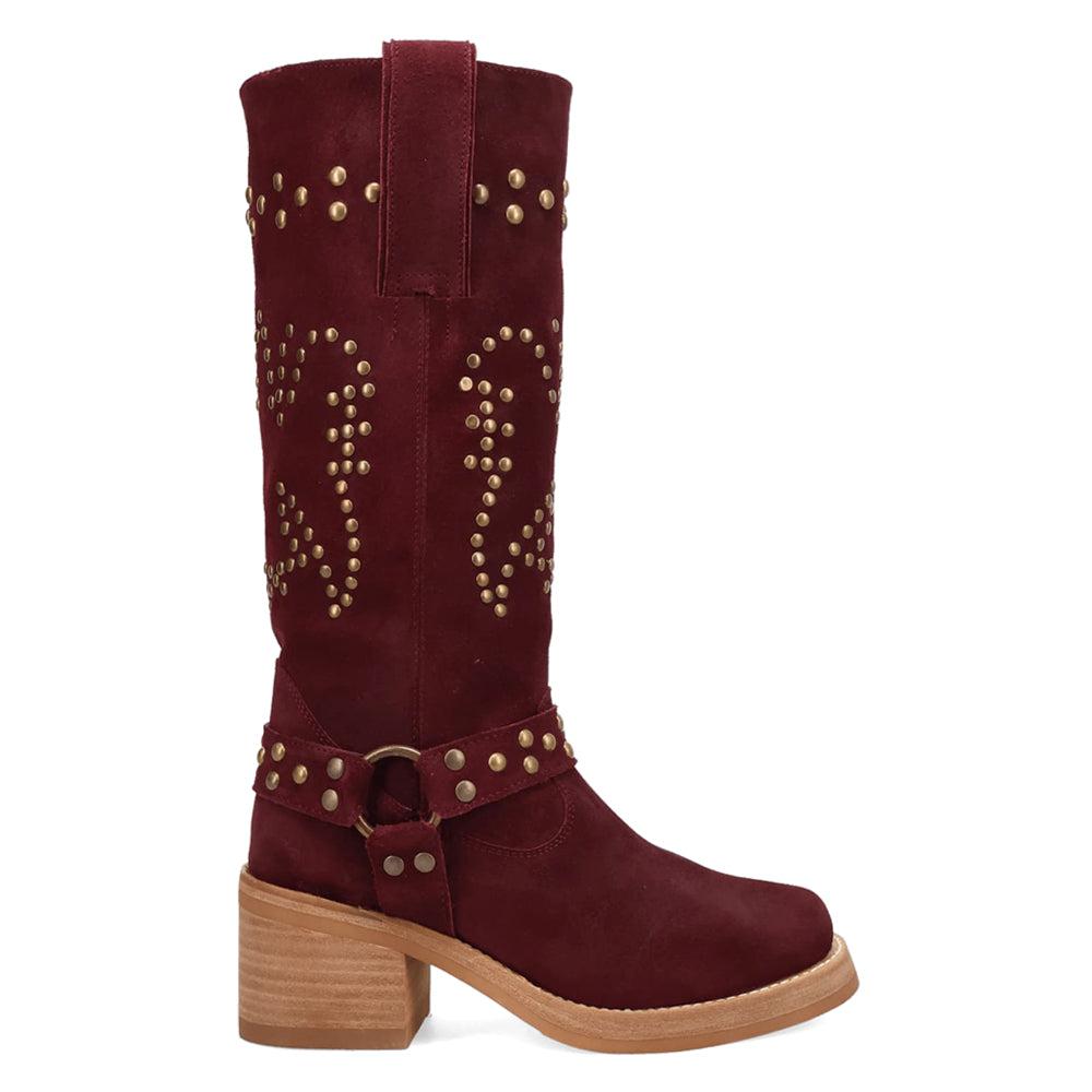 Dingo Troubadour Studded Round Toe Pull On Boots