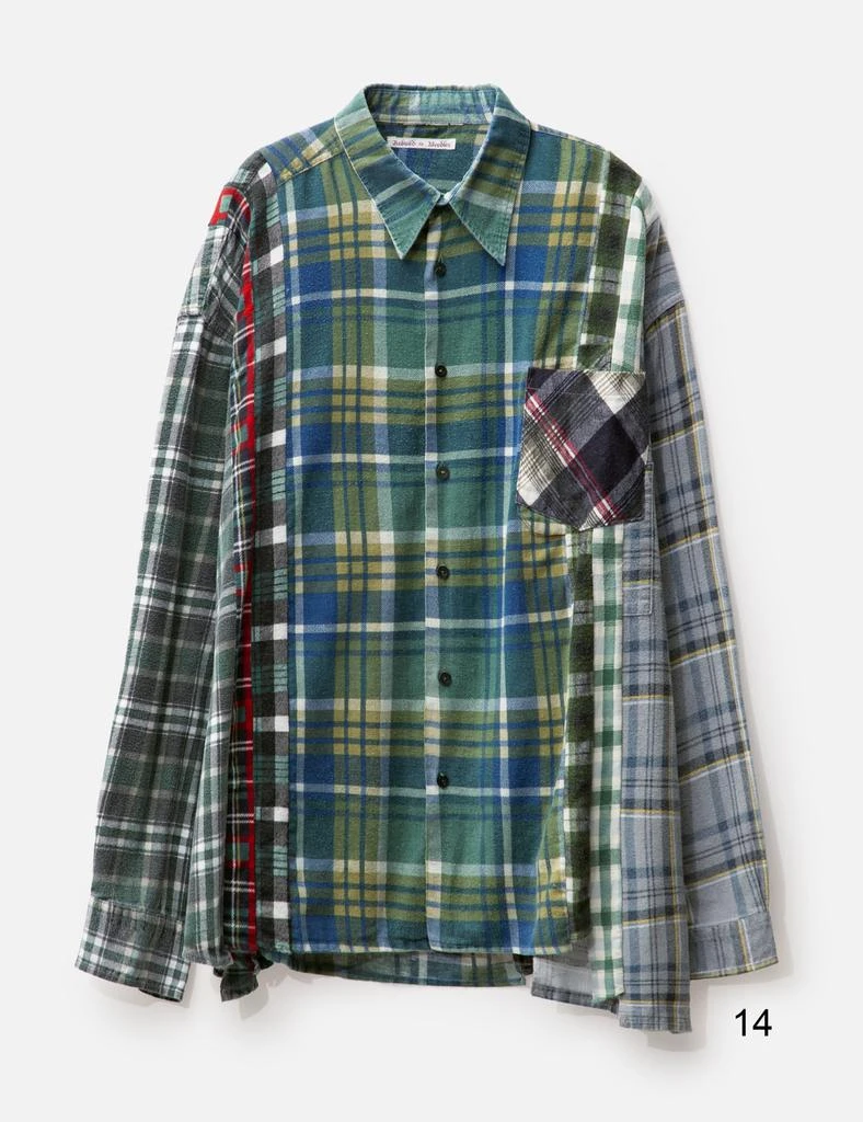 Needles FLANNEL SHIRT - 7 CUTS WIDE SHIRT 19