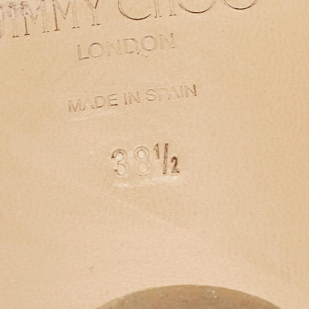 Jimmy Choo Jimmy Choo Gold Glitter Nanda Flat Slides Size 38.5 7