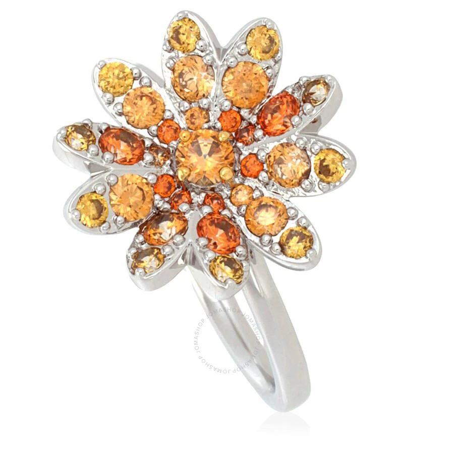Swarovski Rhodium Plated Eternal Flower Ring 1