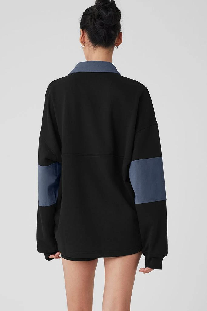 Alo Mixmatch Rugby Sweatshirt - Black/Bluestone 3