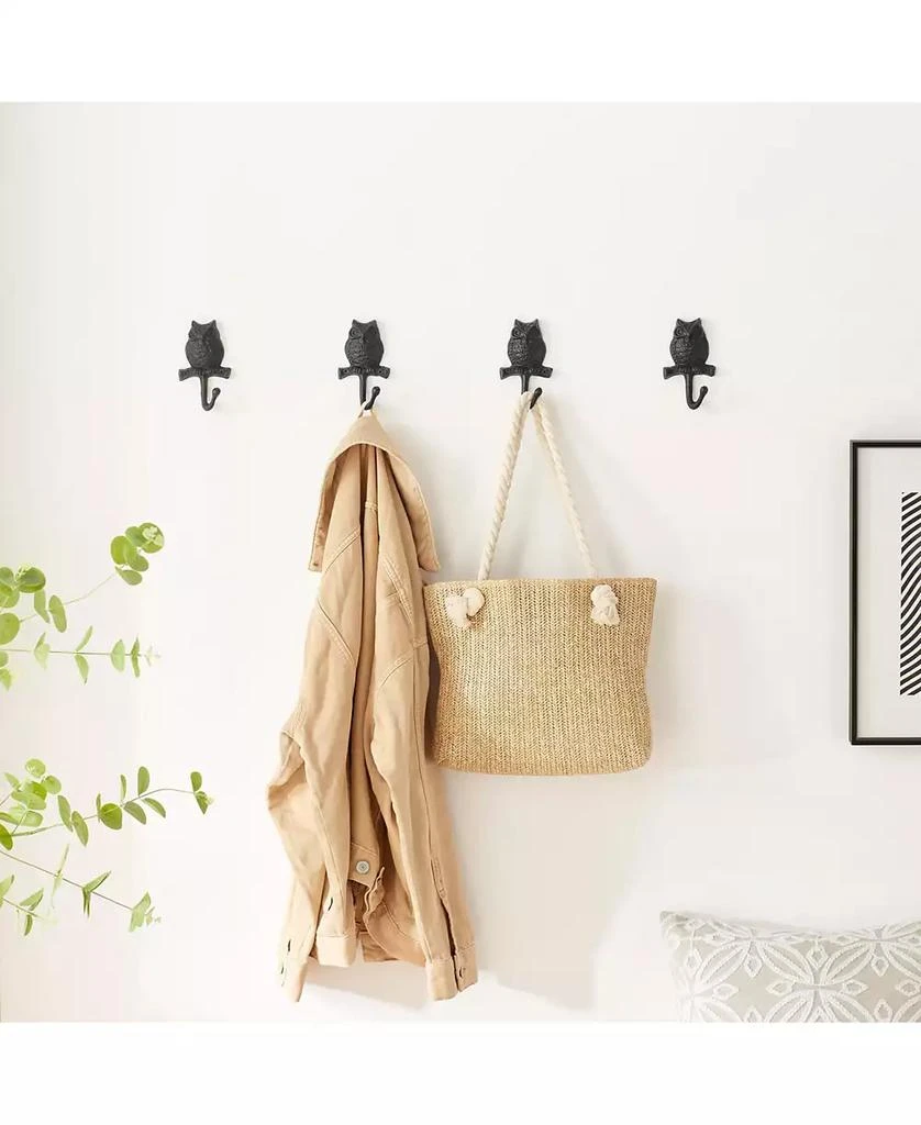 Danya B 4 Piece Owl on Branch Decorative Wall Hook Set 4