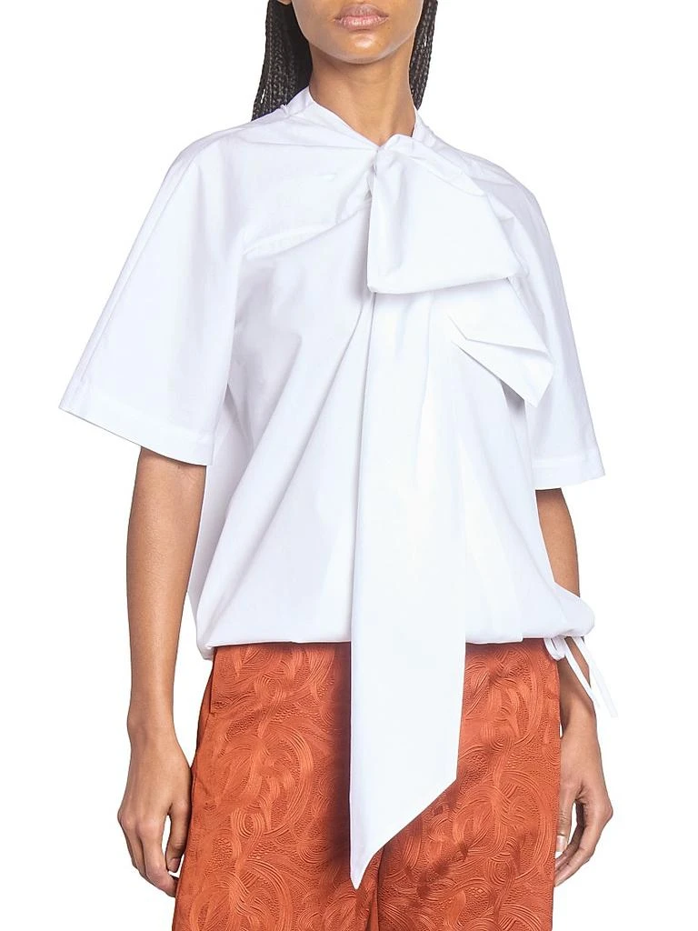 Dries Van Noten Curbin Cotton Tie-Neck Blouse 3