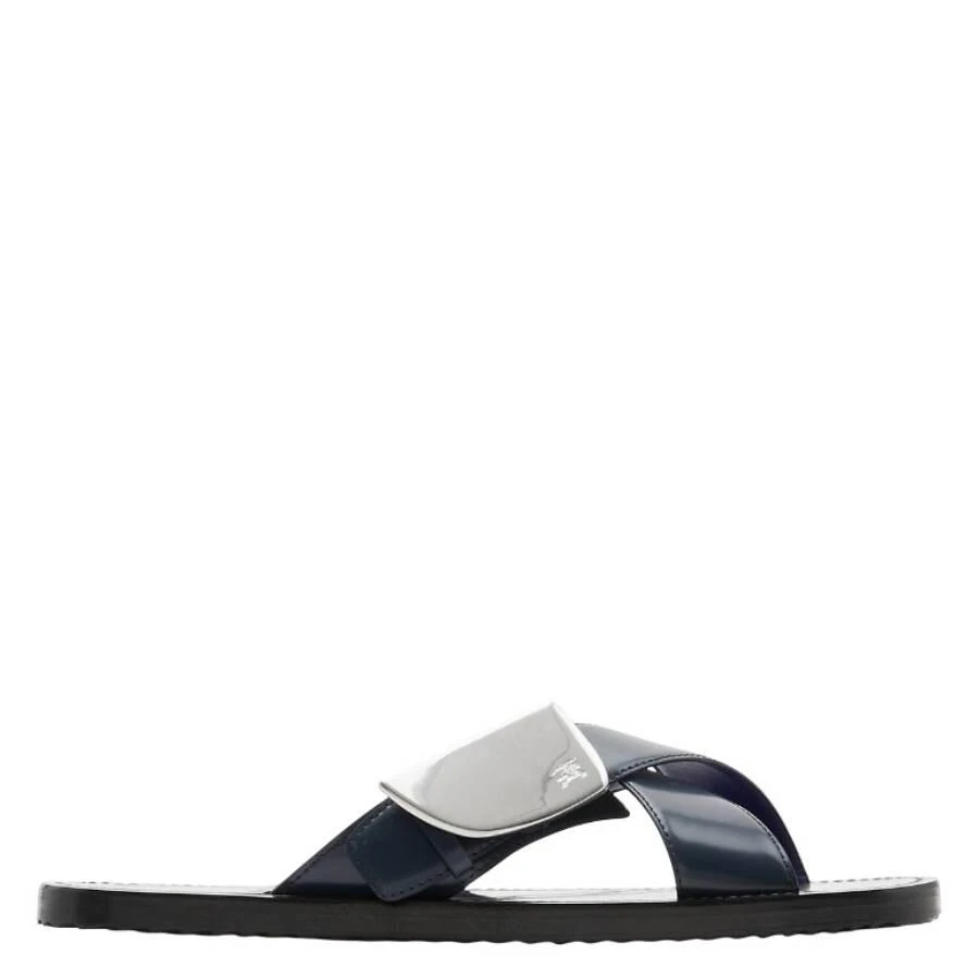 Burberry Burberry Leather Strip Shield Slides, Brand Size 39 ( US Size 6 )