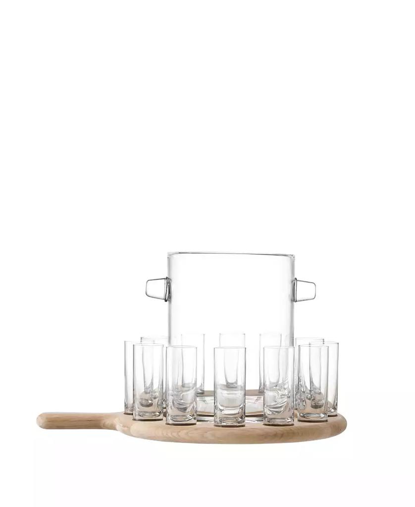 LSA International Paddle Shot Serving Set Oak Paddle Clear, 3.5oz