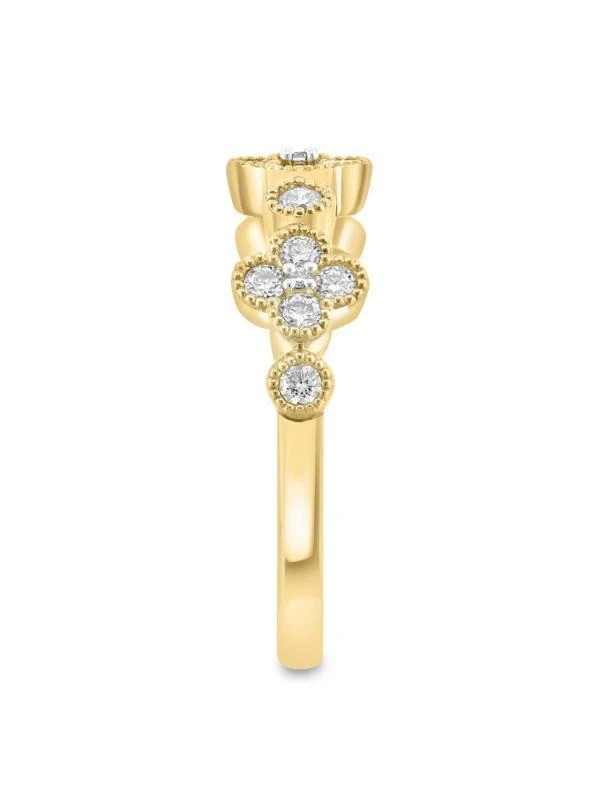 Effy 14K Yellow Gold & 0.49 TCW Diamond Clover Ring 2