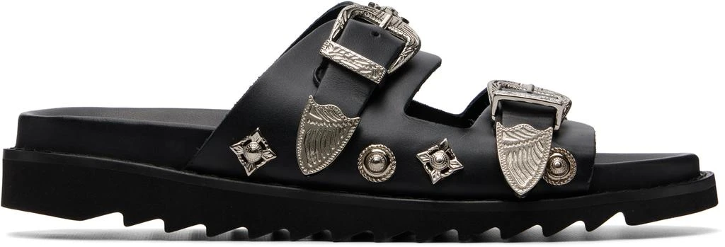 Toga Virilis Black Buckle Sandals