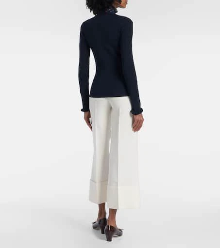 Valentino Ruffled virgin wool cardigan 3