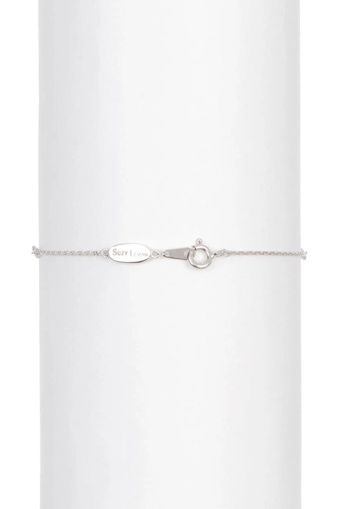 Suzy Levian Sterling Silver Sapphire 
Diamond Bracelet 2