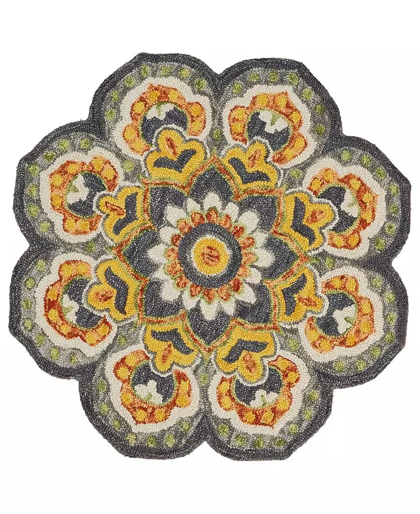 LR Home CLOSEOUT! Radiance RDC54078 6' x 6' Round Area Rug 1