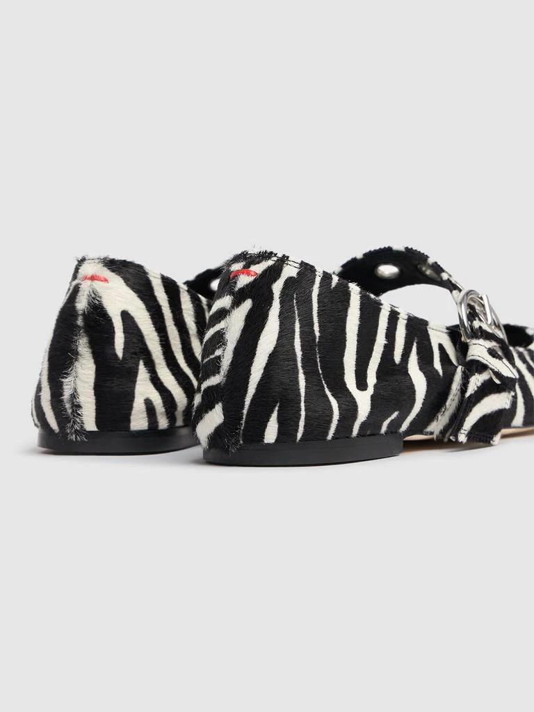AEYDE 10mm Uma Zebra Print Ballerina Flats 4