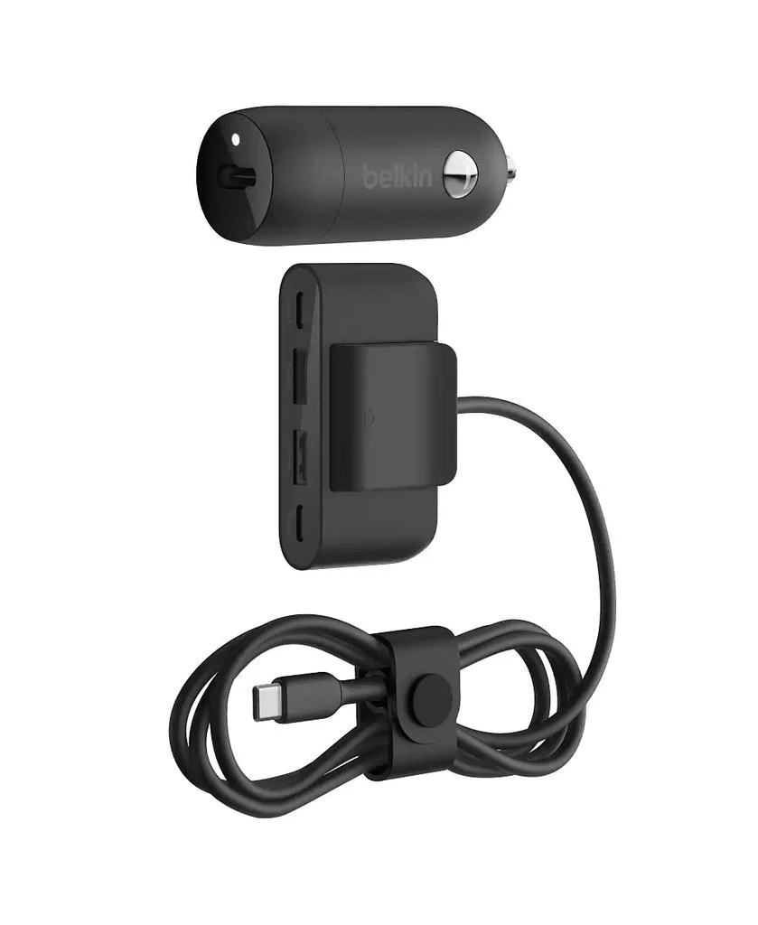 Belkin BoostCharge USB-C Car Charger with PPS 30W and 4 Port USB Power Extender