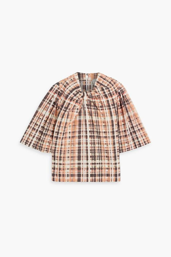 Joie Lyell twist-front printed cotton top 1