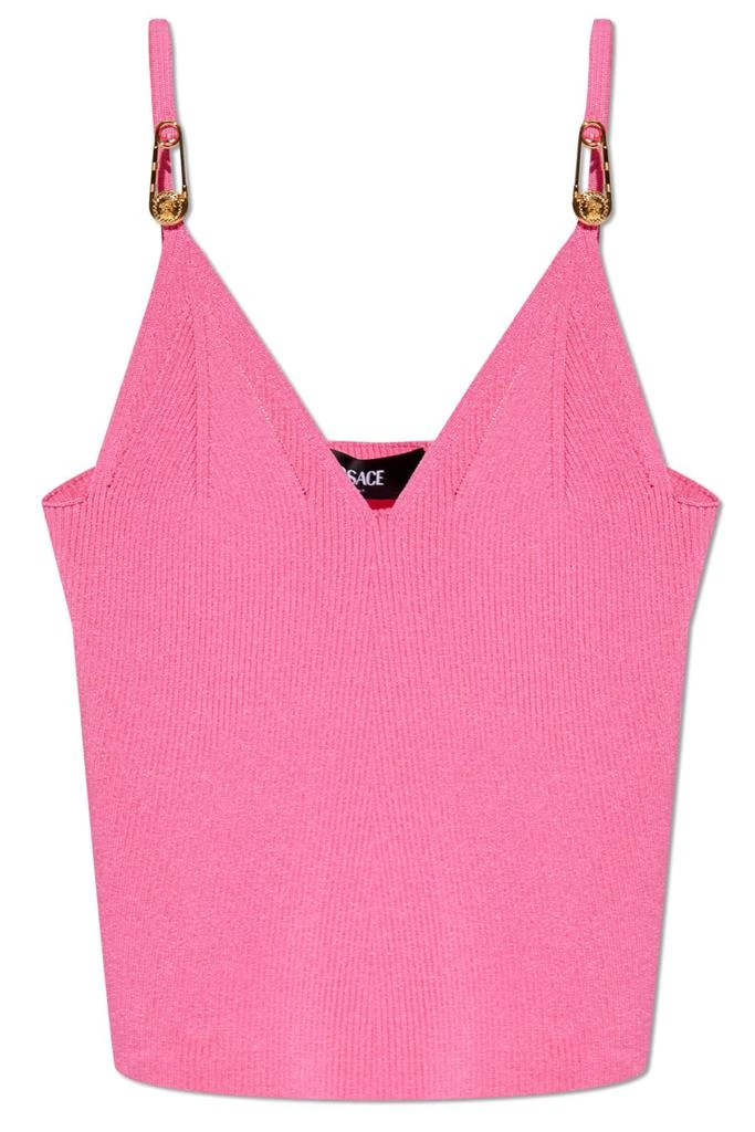 Versace Versace Safety Pin-Detailed Knitted Top from Cettire