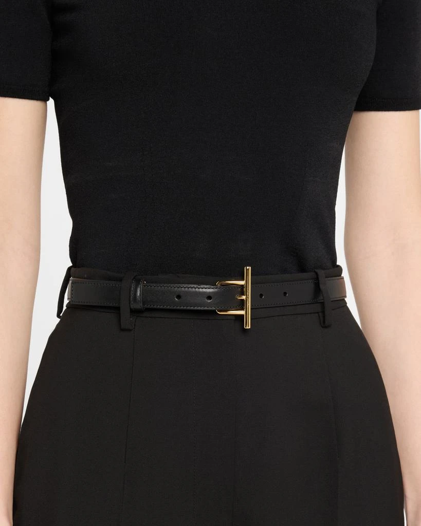 McQueen Sling Cross-Bar Buckle Leather Belt 2