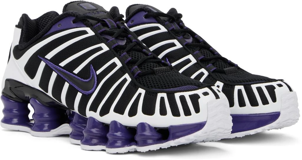 NIKE Black & White Shox TL Sneakers 4