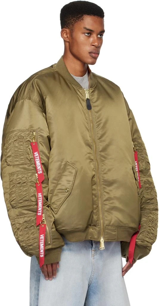 Vetements Khaki Alpha Industries Edition Cargo Reversible Bomber Jacket 2