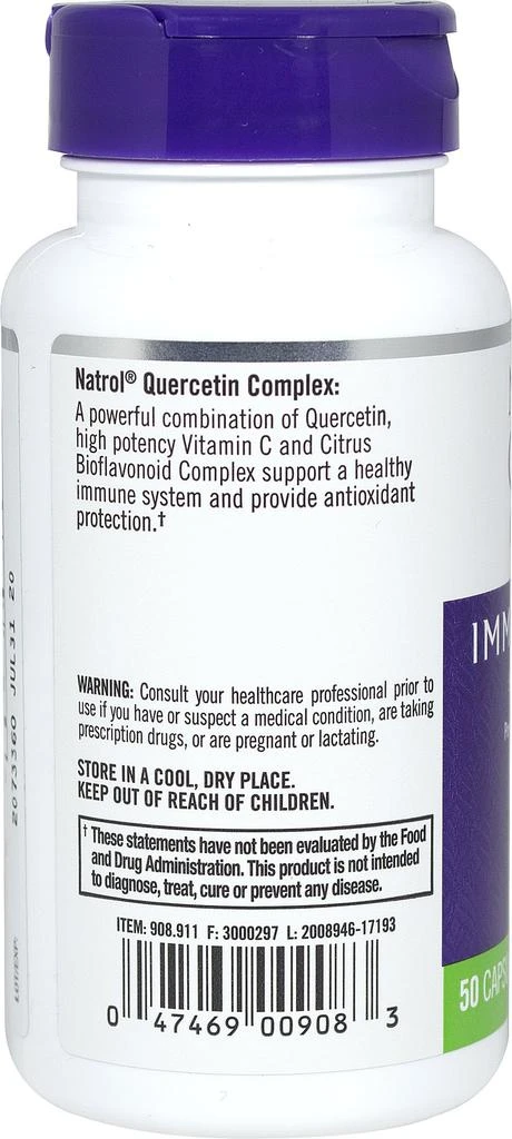 Natrol Quercetin Complex for Immune Health 50 Capsules 3