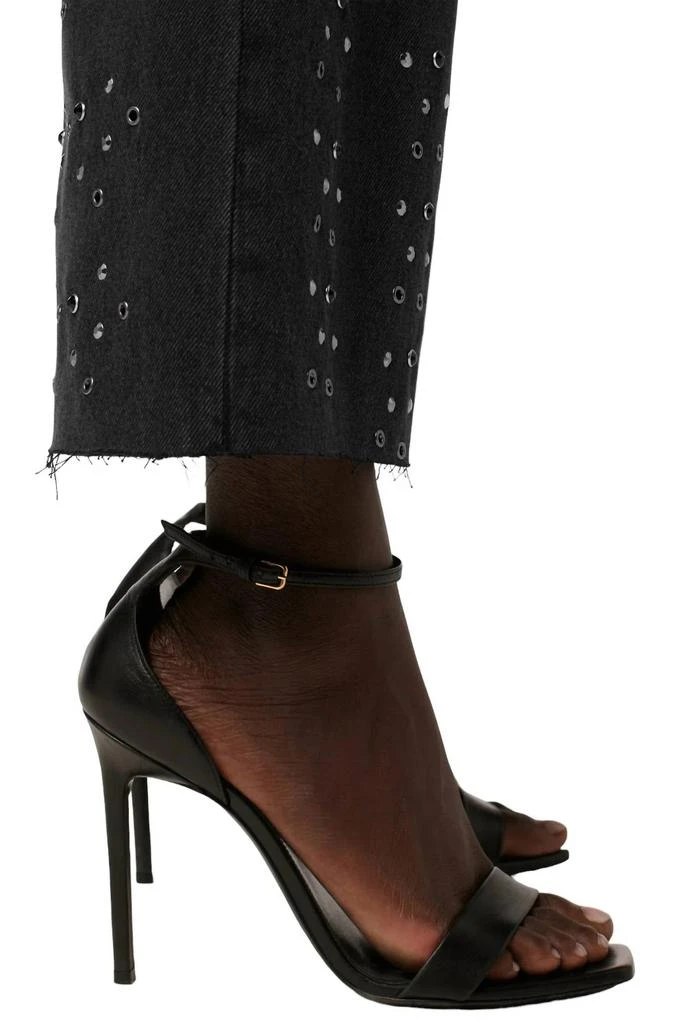 Hudson Rosie Ankle Jean With Grommets In Black Glitter 4
