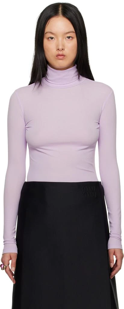 SHANG XIA SSENSE Exclusive Purple Turtleneck 1