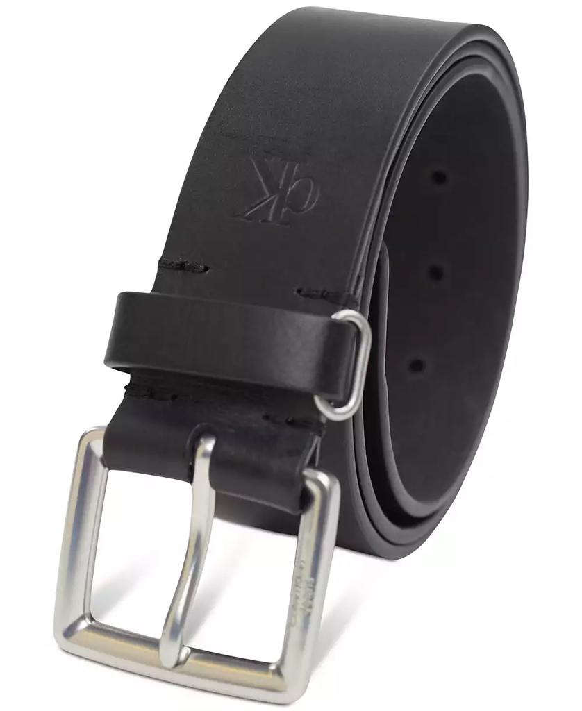 Calvin Klein Men's Leather Belt with Keeper Ring